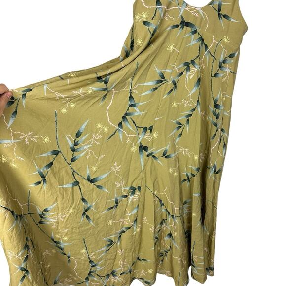 NWT COS Cotton Green Floral Multi Voluminous Midi Vacation Cocktail Dress Size 2 - Picture 14 of 15